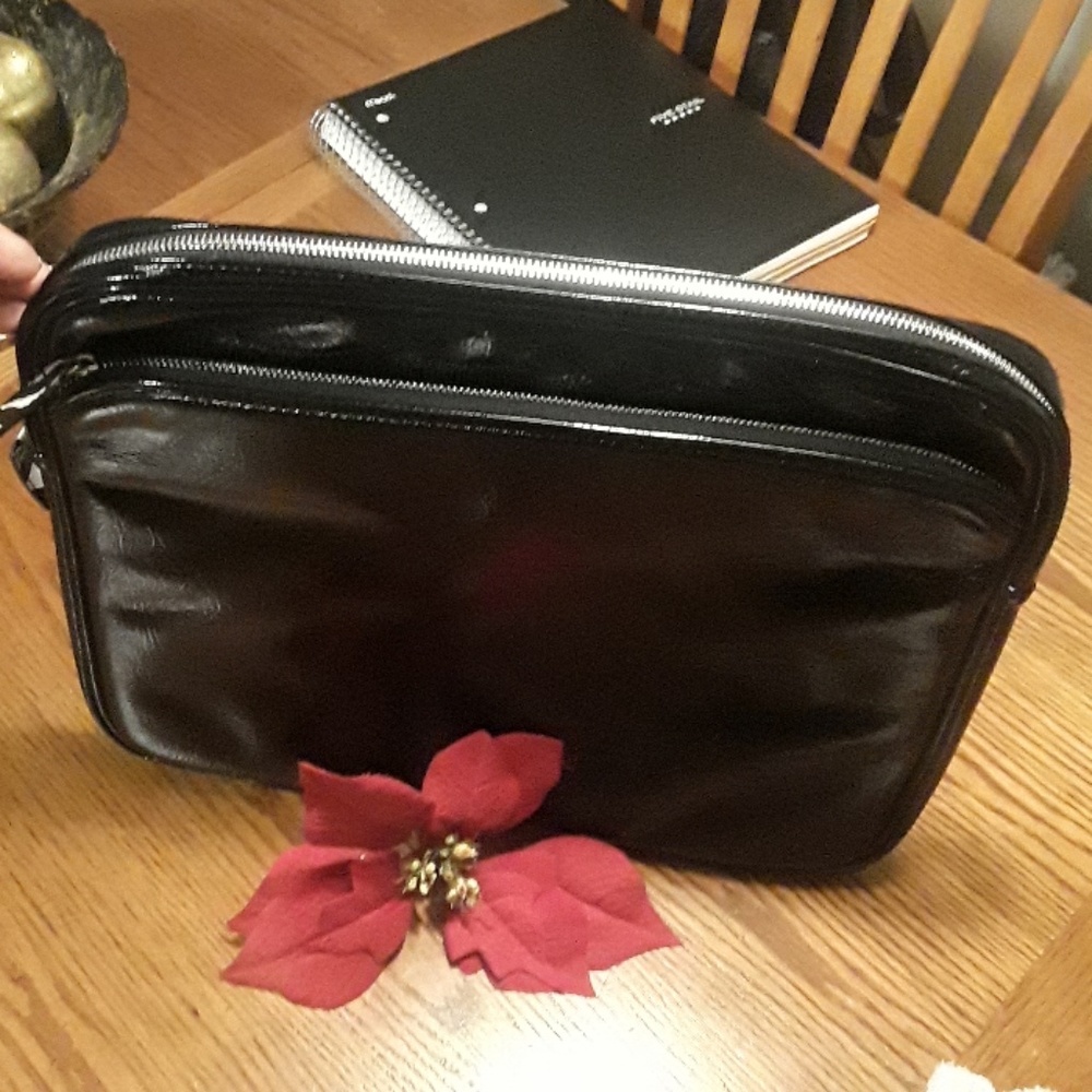 "Patent Leather Laptop Case"